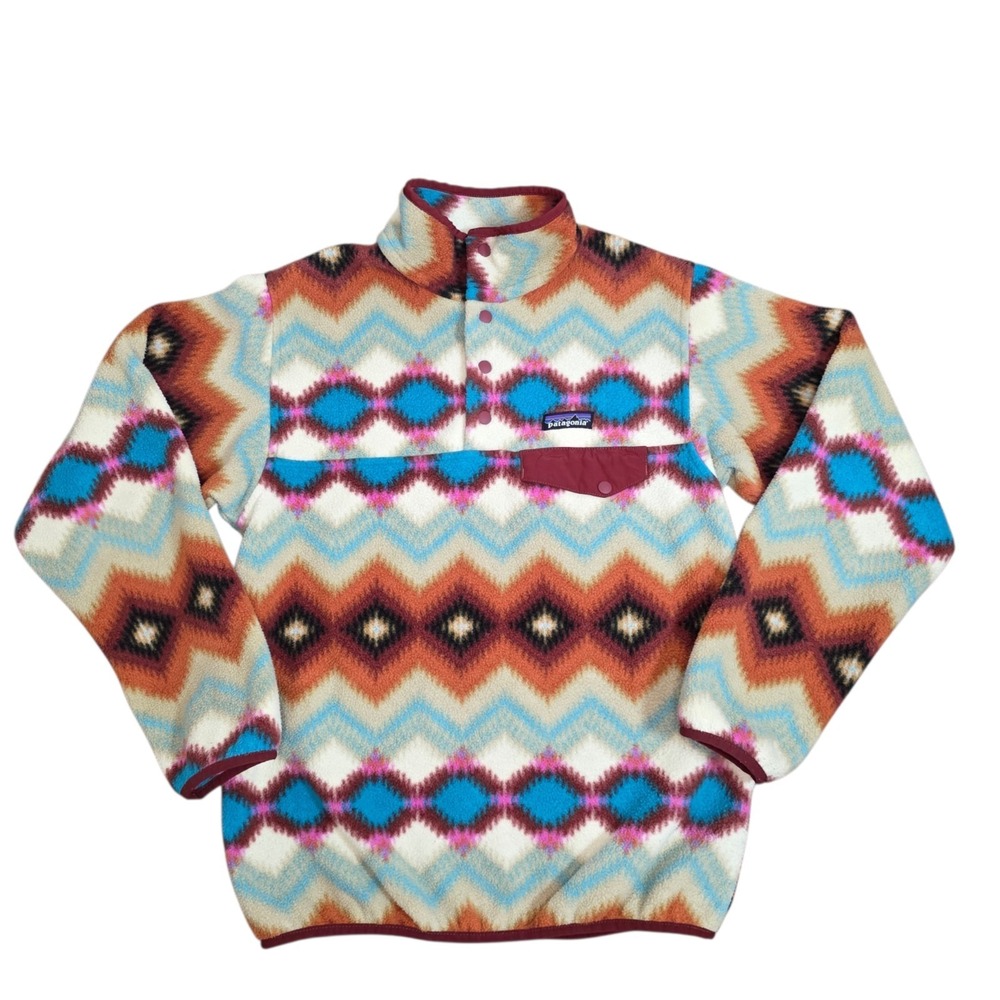 Patagonia Synchilla Snap T Fleece Pullover Small Aztec Southwest Print